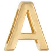 Poussoir lettre alphabet 15x14 mm - A - pour ruban 10 mm - Doré à l'or fin x1