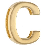 Poussoir lettre alphabet 15x12 mm - C - pour ruban 10 mm - Doré à l'or fin x1