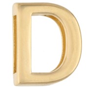 Poussoir lettre alphabet 15x12 mm - D - pour ruban 10 mm - Doré à l'or fin x1