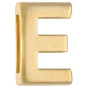 Poussoir lettre alphabet 15x10 mm - E - pour ruban 10 mm - Doré à l'or fin x1
