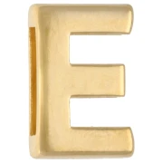 Poussoir lettre alphabet 15x10 mm - E - pour ruban 10 mm - Doré à l'or fin x1
