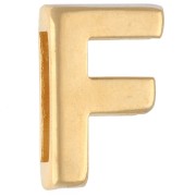 Poussoir lettre alphabet 15x10 mm - F - pour ruban 10 mm - Doré à l'or fin x1