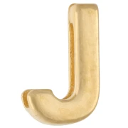 Poussoir lettre alphabet 15x9 mm - J - pour ruban 10 mm - Doré à l'or fin x1