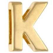 Poussoir lettre alphabet 15x12 mm - K - pour ruban 10 mm - Doré à l'or fin x1