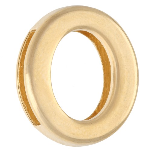 Poussoir lettre alphabet 15x13 mm - O - pour ruban 10 mm - Doré à l'or fin x1