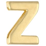 Poussoir lettre alphabet 15x11 mm - Z - pour lacet 10 mm - Doré à l'or fin x1|raw }}