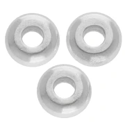Perles rondelles lisses 7.5 mm - Placage Argent fin vieilli x5
