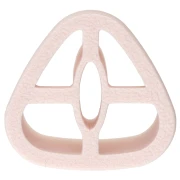 Emporte-pièce triangle arrondi évidé 26.5x28 mm en polymère biodégradable - Beige