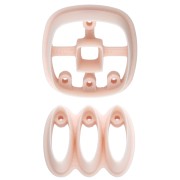 Set d'emportes-pièce boucles d'oreille pendantes en polymère biodégradable - Beige