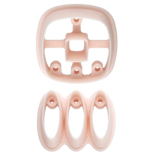 Set d'emportes-pièce boucles d'oreille pendantes en polymère biodégradable - Beige