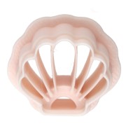 Emporte-pièce coquillage 15x17 mm en polymère biodégradable - Beige x1