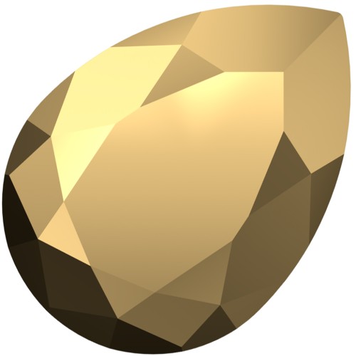 Cabochon Swarovski 4320 8x6 mm - Crystal Aurum x1