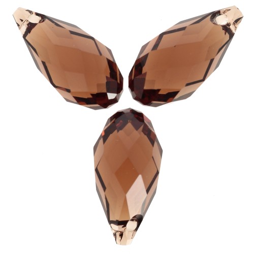 Gouttes Swarovski 6010 11x5.5 mm - Reinvented Smoked Topaz x4