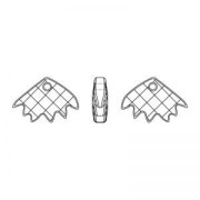 Pendentif Zinnia Swarovski 6902 16,5x25 mm Crystal Silver Shade x1