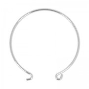Bracelet jonc à décorer 57 mm Placage argent fin x1|raw }}