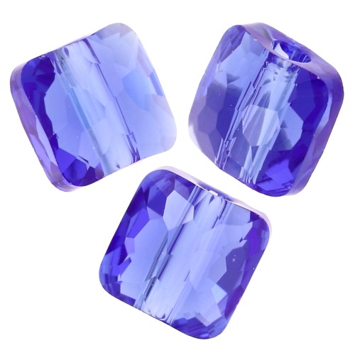 Perles carrés 6 mm - Fantasy Square Swarovski 5035 - Sapphire x6