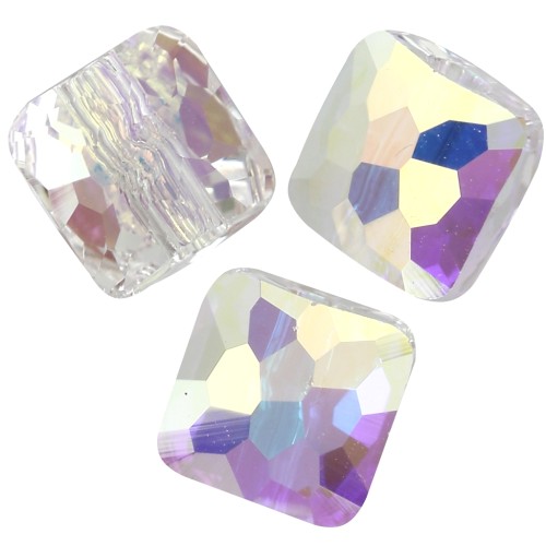 Perle carré 8 mm - Fantasy Square Swarovski 5035 - Crystal AB x1