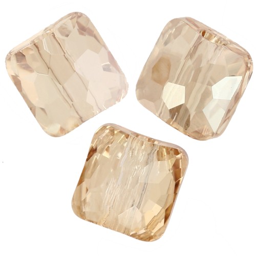 Perle carré 8 mm - Fantasy Square Swarovski 5035 - Crystal Golden Shadow x1
