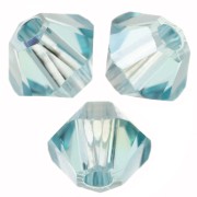 Toupies en cristal Swarovski 5328 3 mm - Light Turquoise Moonlight x50