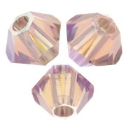 Toupies en cristal Swarovski 5328 3 mm - Vintage Rose AB x50|raw }}