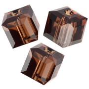 Cubes Swarovski 5601 4 mm - Reinvented Smoked Topaz x8