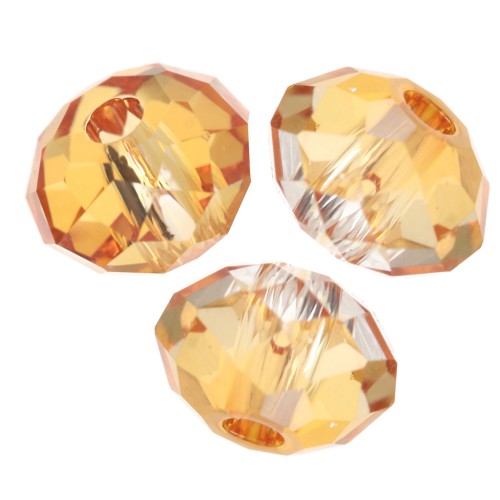 Perle ronde aplatie Swarovski 5040 8 mm - Dark Orange x1
