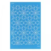Silk Screen Moiko pour Pâte polymère 74x105 mm - Motif rosaces 3.14