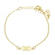 Bracelet fin maille forçat limée pour intercalaire 19.5 cm - Doré à l'or fin x1