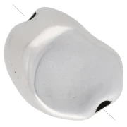 Perle baroque irrégulière - Placage Argent fin vieilli x1