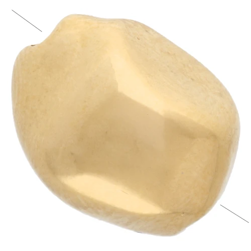 Perle baroque irrégulière 12x9 mm - Doré à l'or fin x1