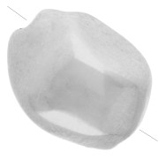 Perle baroque irrégulière 12x9 mm - Placage Argent fin vieilli x1