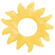 Jaune - Pendentif soleil 22 mm en acétate - Jaune nacré x1 Pendentif soleil 22 mm en acétate - Jaune nacré x1