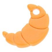 Breloque croissant 17x12.5 mm en acétate - Marron clair x1|raw }}