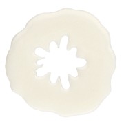 Pendentif coquelicot 19 mm en acrylique opaque - Ivoire x1