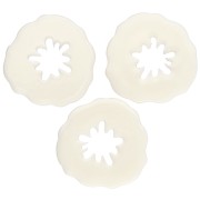 Pendentif coquelicot 19 mm en acrylique opaque - Ivoire x1