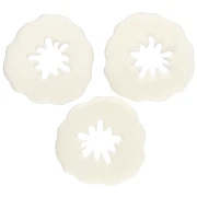 Pendentif coquelicot 19 mm en acrylique opaque - Ivoire x1