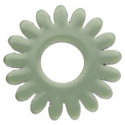 Pendentif fleur marguerite 20 mm en acrylique - Vert sauge opaque x1