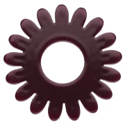 Pendentif fleur marguerite 20 mm en acrylique - Lie de vin x1