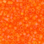Miyuki Delica 11/0 DB0855 -  Mat Transparent Orange AB x 8g