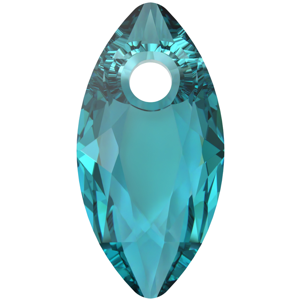 Pendentif Marquise Zirconium Cubique Bleu Saphir | Plaqué Or 18 Carats | Bijouxia Neuf étiqueté