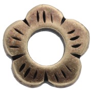Bronze - Perles rondelles fleur 10.5 mm - Bronze x4 Perles rondelles fleur 10.5 mm - Bronze x4