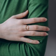 Bague réglable ovale ajouré 13x10mm - T. 51 à 57 - Acier inoxydable 304 x1