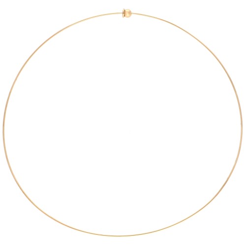 Tour de cou rigide 1.1 mm avec fermoir boule - Acier inoxdable 304 Doré x15cm