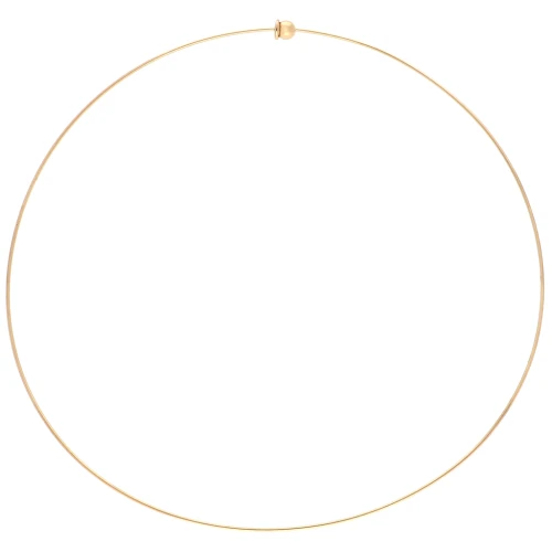 Tour de cou rigide 1.1 mm avec fermoir boule - Acier inoxdable 304 Doré x15cm