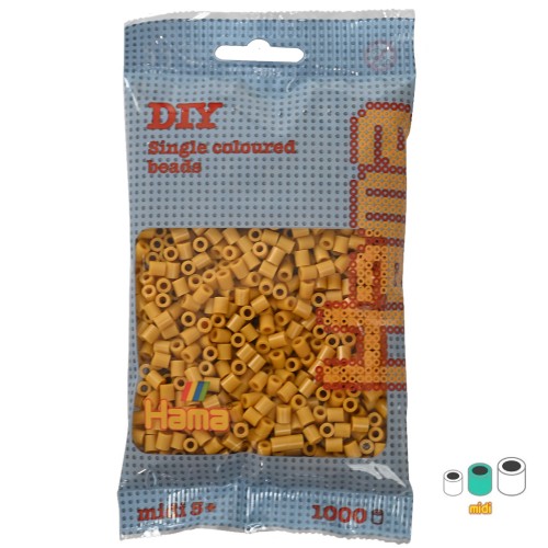 Perles à repasser Hama Midi 5 mm Jaune curry (n°122) x 1000