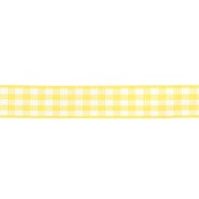 Blanc - Ruban vichy 10 mm en polyester - Jaune - Blanc x1m Ruban vichy 10 mm en polyester - Jaune - Blanc x1m