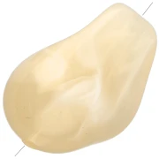Perles irrégulières 21x15 mm en résine translucide - Marbré Beige x10