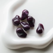 Perles irrégulières 21x15 mm en résine translucide - Marbré violet x10