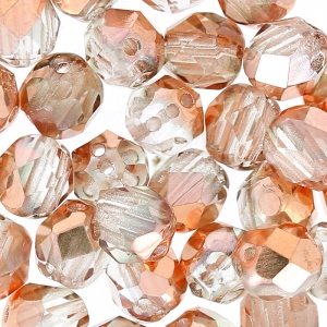 RounTrio Facettes 6 mm Crystal Capri Gold x15