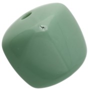 Perles cubes irréguliers 16x17 mm - second choix - Acrylique opaque Vert sauge x10